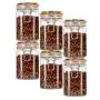 6 Piece Kitchen Tools Clear Transparent Stainless Steel Food Storage Airtight Lid Canister Tea & Coffee Canister Jar 6 Piece Kitchen Tools Clear Transparent Stainless Steel Food Storage Airtight Lid Canister Tea & Coffee Canister Jar