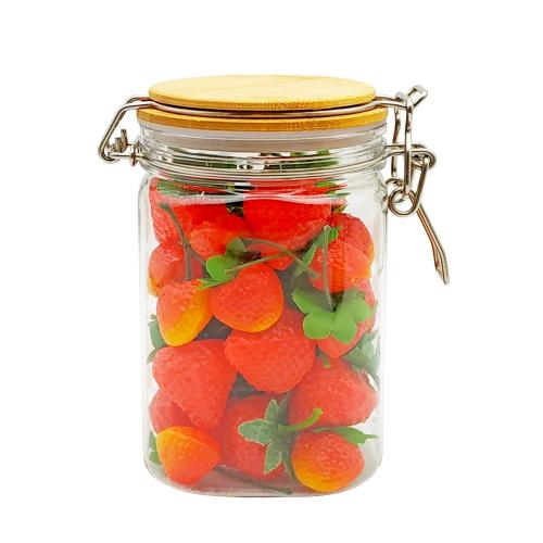 Klare 800ml Kunststoffbehälter mit Deckeln, luftdichte Behälter für Lebensmittel, ideal für Küche und Haushalt zur Aufbewahrung von Trockenwaren, Erdnussbutter