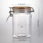 800ml Plastic Jars With Lids, Accguan Airtight Container for Food Storage, Clear Square Jars Ideal For Kitchen & Household Storage Of Dry Goods, Peanut Butter