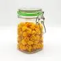 Klare 800ml eckige Kunststoff-Lebensmittelflaschen, rosa Milchflaschen, feuchtigkeitsdichter Getränkeschuh, quadratisch für Süßigkeiten, Kekse, Reis, Zucker, Mehl, Snacks – zum Trocknen und Frischhalten von Lebensmitteln