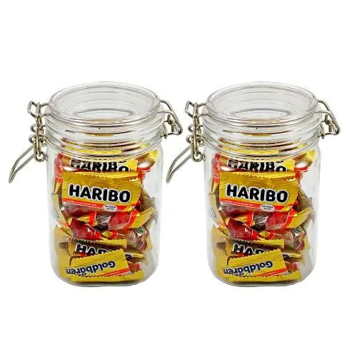 2 Stück 800 ml Küchen-Aufbewahrungsbehälter aus Kunststoff für Lebensmittel, Kunststoff-Pet-Konfektbehälter zur Dekoration, Keksdose