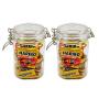 2pcs 800ml kitchen storage plastic pet jars for food plastic Pet candy jar decoration cookie container