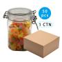 50pcs 800ml clear pet plastic bottle Kitchen Sealed Jar Plastic Bottle Transparent Grain Storage Box Zero Food Dried Fruit Bean Candy Storage Tank