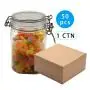 50pcs 800ml clear pet plastic bottle Kitchen Sealed Jar Plastic Bottle Transparent Grain Storage Box Zero Food Dried Fruit Bean Candy Storage Tank