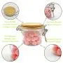 120pcs 120ml, 4 oz plastic Pet Jars Replacement Round PET Jars with Bamboo Lid for Jam, Honey, Wedding Favors, Shower Favors, Baby Foods, Canning, spices