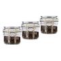 custom design 120ml 4oz 3pcs empty seasoning packaging bottle square plastic spice jar condiment jars