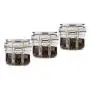 custom design 120ml 4oz 3pcs empty seasoning packaging bottle square plastic spice jar condiment jars