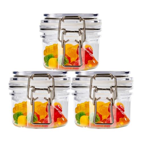 120ml 120 ml 3pcs 4oz 4 oz plastic wide mouth plastic jars clear jar for bath salt plastic pot jar with lid