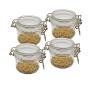 4pcs 120Ml  Hot Fashion Small PET Jars Cute Mini Wishing Cork Stopper PET Bottles Vials Jars Containers Size Free