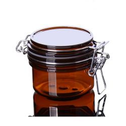 Factory supplier FDA Cheap packing Empty Sealed Bpa free Plastic Pet Bottle Amber Mason Butter Jar Container