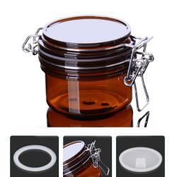 Factory supplier FDA Cheap packing Empty Sealed Bpa free Plastic Pet Bottle Amber Mason Butter Jar Container