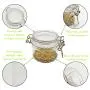 4 OZ PET Jar Yogurt Jars Pudding Jar with Lid Plastic Pet Containers Replacement with PE Cap for Yogurt, Milk, Jam,Mousse and More