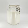 Large Size square plastic pet milk bottle replacement 35 oz pet bottle for milk with Plastic lid 