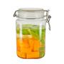 1250ml H17cm kitchenware Square clear buckle sealed pickle jars food container honey lemon