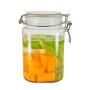 1250ml H17cm kitchenware Square clear buckle sealed pickle jars food container honey lemon