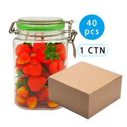 40Pcs Food Storage PET Jar No Lead Kitchen Storage Bottles Sealed Cans With Cover Large Capacity Candy PET Jars Tea Box,40pcs