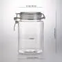 1250ml H17cm kitchenware Square clear buckle sealed pickle jars food container honey lemon