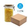 1550ml Kitchen Canister Set - 40-Piece Coffee Plastic Jar Replacement, Sugar, and Tea Storage Container Jars with Bamboo Lids 