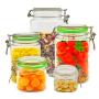 5 Sizes Luxury large food storage 1000ml plastic pet jar Sets