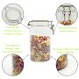 1550ml 2pcs Clear Food Grade Plastic Pet Food Storage Jar Canister Container replacement with Airtight Locking Clamp Lid 