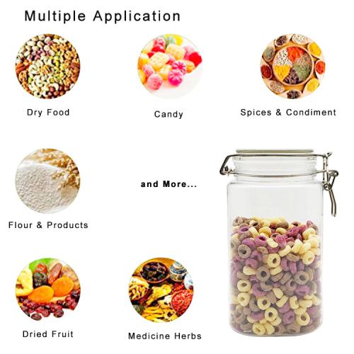 1550ml 2pcs Clear Food Grade Plastic Pet Food Storage Jar Canister Container replacement with Airtight Locking Clamp Lid 1550ml 2pcs Clear Food Grade Plastic Pet Food Storage Jar Canister Container replacement with Airtight Locking Clamp Lid