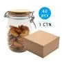40 pcs 1150 ml Pots en PET Set de Conservation en Bambou pour Épices, Fruits Secs, Salades, Saladier, Couvercle en Bambou 40 pcs 1150 ml Pots en PET Set de Conservation en Bambou pour Épices, Fruits Secs, Salades, Saladier, Couvercle en Bambou