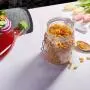 1150ml 2 Stück Honig-Karamell-Cookie-Lebensmittelbehälter aus Kunststoff mit luftdichter Bambusdeckel-Verschluss