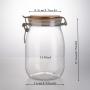 PET Jar 1150ml Candy Jars Plastic pet Replacement Cookie Storage Containers with Bamboo Lid