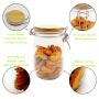 1150ml 2pcs Honey Candy Cookie Food Storage Plastic Pet Jar With Airtight Bamboo Lid