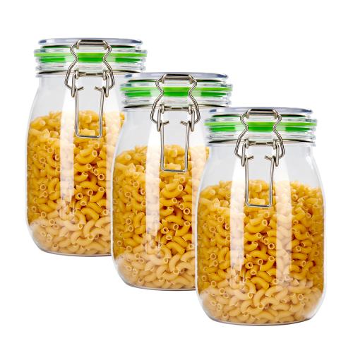 1150ml 3packs Wholesales plastic pet jar airtight food storage container set