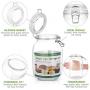 Rainbow Candy Shape Clear PET Apothecary Jar with Lid,Mason Candy Jar Wedding Candy Buffet Jars Food Jar for Kitchen(1150ml)