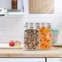 Rainbow Candy Shape Clear PET Apothecary Jar with Lid,Mason Candy Jar Wedding Candy Buffet Jars Food Jar for Kitchen(1150ml)