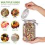 PET Plastic Round canister set airtight mason jar with lid 1150ml Keep Fruit Fresh for Longer Time 