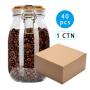 1650ml 40pcs wholesale high quality Kitchen food storage bottles jars clear spice tea coffee Plastic Replaced Acrylic storage jar