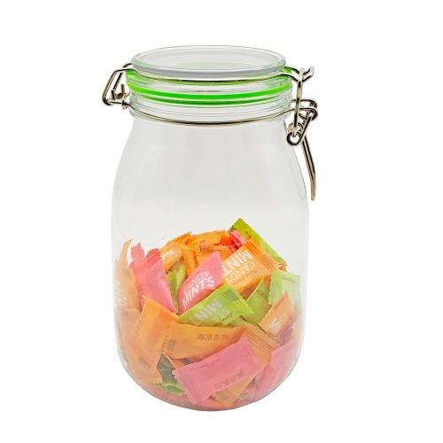 1650ml European transparent decoration plastic pet candy jar Replacement storage tank