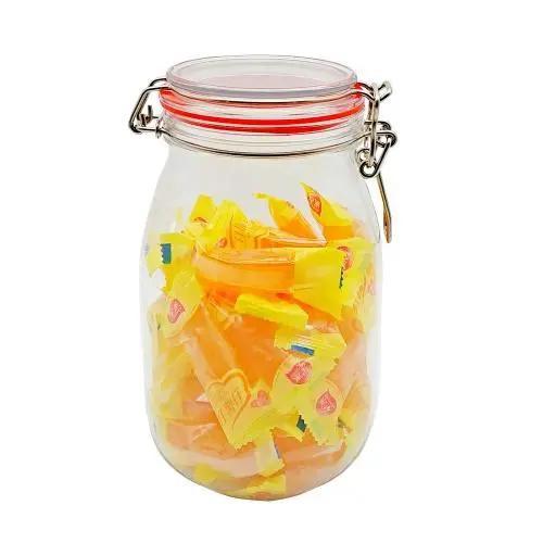 Bouteilles de rangement en plastique alimentaire pour maison, bocaux scellés avec couvercle, grands contenants, idéal pour bonbons, thé, etc. Bouteilles de rangement en plastique alimentaire pour maison, bocaux scellés avec couvercle, grands contenants, idéal pour bonbons, thé, etc.