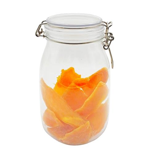 reusable kitchen decorative food nut candy 1650ml Plastic storage stash jar airtight keep fresh longer time