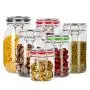 6er Set Kunststoff Große Luftdichte Müsli Lebensmittel Lagerbehälter Set, Kunststoff Küchen Lagerung, Haustier Lagerung Set