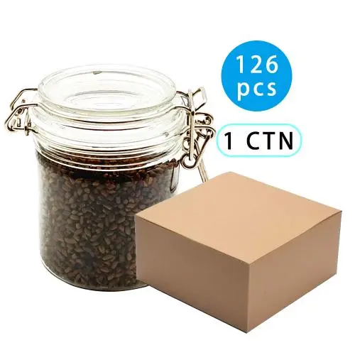 126pcs PET Coffee Containers, 300 ml Kitchen Serving Food Storage Canister with Sealed Wooden Lid, BPA-Free Clear Weed Container for Tea Leaves, Powder, Spice,Weed 126pcs PET Coffee Containers, 300 ml Kitchen Serving Food Storage Canister with Sealed Wooden Lid, BPA-Free Clear Weed Container for Tea Leaves, Powder, Spice,Weed