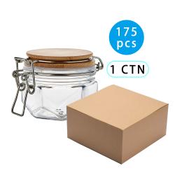 175pcs 120ml Hexagon Fashioned PET Jar with Bamboo Lid,Cosmetic, Food  Jar Packaging For You