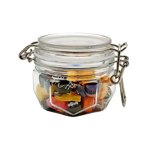 Factory Price Custom Shape Clear Empty Honey Plastic pet Jar Unique with lid Factory Price Custom Shape Clear Empty Honey Plastic pet Jar Unique with lid