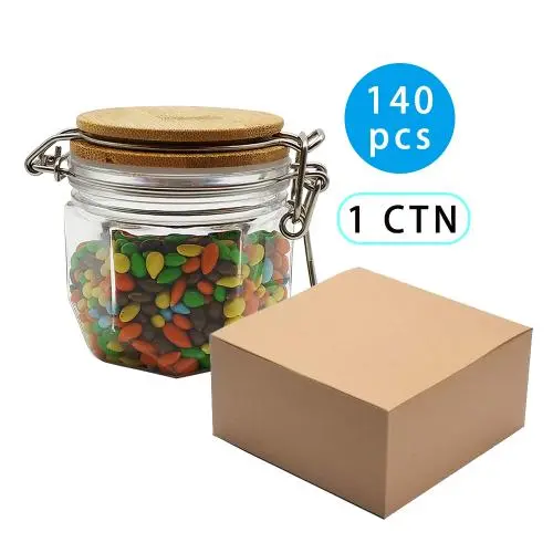 Bouteilles/Récipients en Bambou 200ml 140pcs pour Graines, Thé, Café, Bonbons, Alimentation (Étanchéité PET) Bouteilles/Récipients en Bambou 200ml 140pcs pour Graines, Thé, Café, Bonbons, Alimentation (Étanchéité PET)