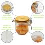 140pcs 200ml Bamboo Lid PET Airtight Canister Storage Bottles Jars Grains Tea Leaf Coffee Beans Candy Food Jar