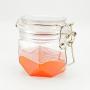 Hexagon wholesale small size 200ml plastic pet jam jar replacement with airtight lid 