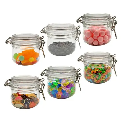 Dicht verschließbare Küchenbehälter Set, 6er Set – Cookie, Hafer, Obst, Reis und Gewürze Gläser – Zucker oder Mehl Behälter – Große und kleine Luftdichtheitsbehälter für den Vorratsschrank