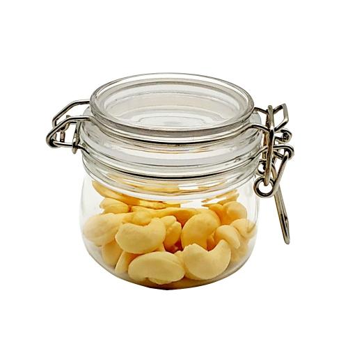 1 Pcs Transparent PET Jar PET Sealed Canister Food Storage Bottles Seasoning Jar With Bamboo Cover Kitchen Tools,175Ml-Bamboo