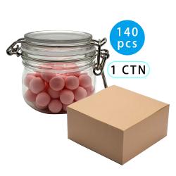 140 Pcs Transparent PET Jar PET Sealed Canister Food Storage Bottles Seasoning Jar With Bamboo Cover Kitchen Tools,175Ml-Bamboo