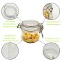 140 Pcs Transparent PET Jar PET Sealed Canister Food Storage Bottles Seasoning Jar With Bamboo Cover Kitchen Tools,175Ml-Bamboo