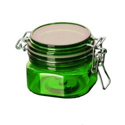 150g square shape cosmetic clear green cream plastic jar with lid 