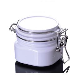 Empty white cream facial mask jars cosmetic packaging plastic jars with plastic PP inner